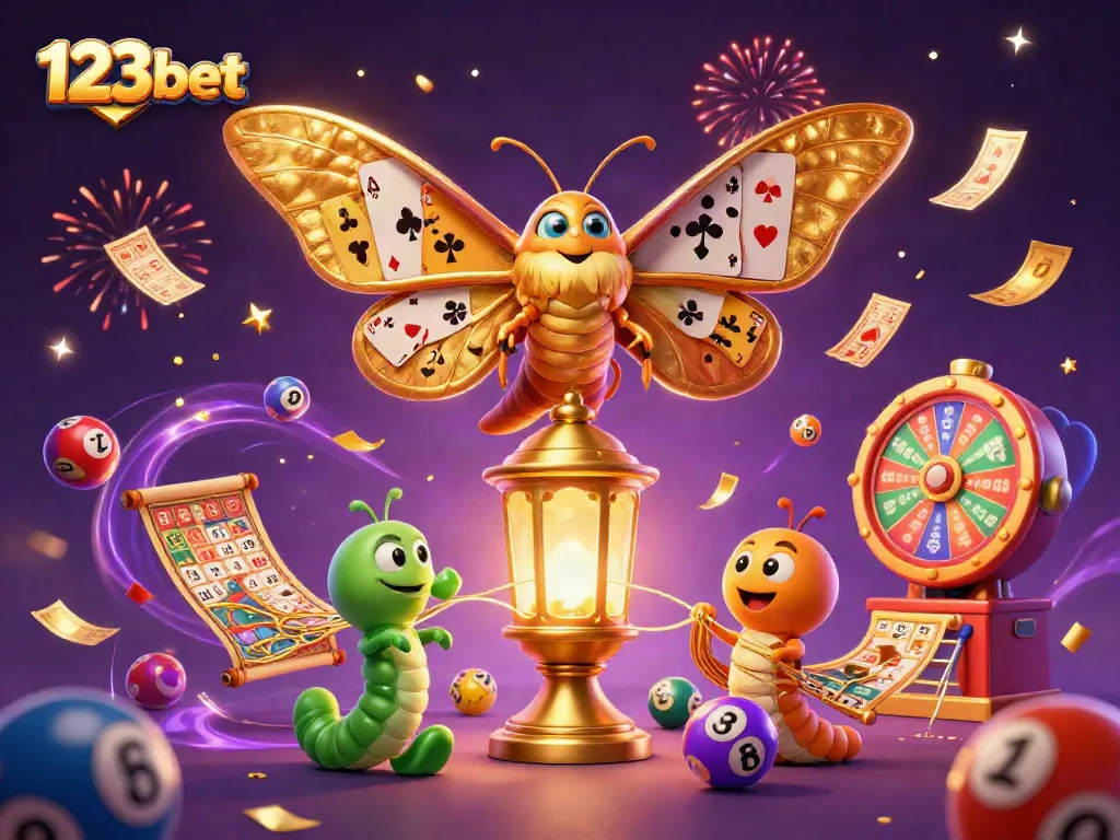 Experience the thrill of 123bet with vibrant casino scenes and engaging games.