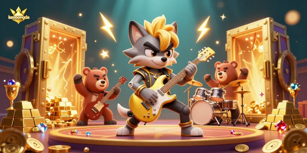 Watch keobongda's rock star wolf create winning energy on a vibrant, dynamic casino stage.