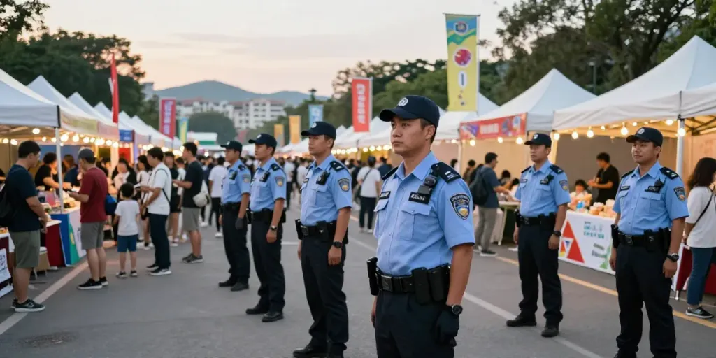 Security Solutions by trusted local professionals at a community festival, ensuring safety and enjoyment.