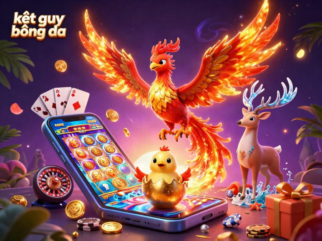 Experience kết quả bóng đá through a vibrant 3D casino scene bursting with energy and excitement.