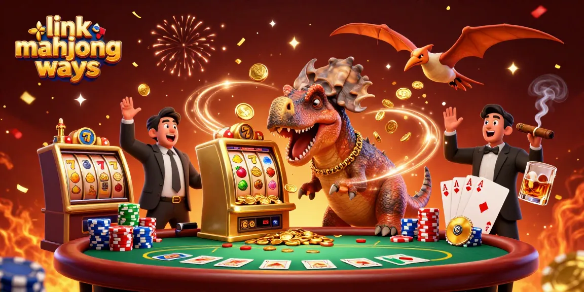 Experience the thrill of link mahjong ways as a pachycephalosaurus wins a jackpot.