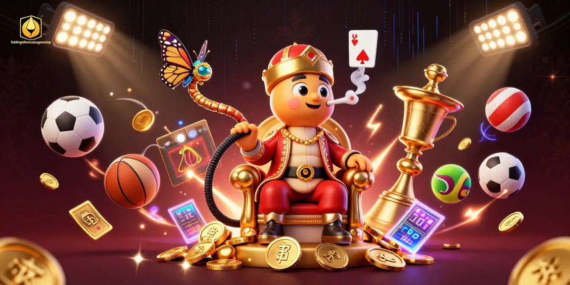 Engage with bettingsitesnotongamstop through a vibrant 3D illustration featuring sports balls and a caterpillar hookah-master.