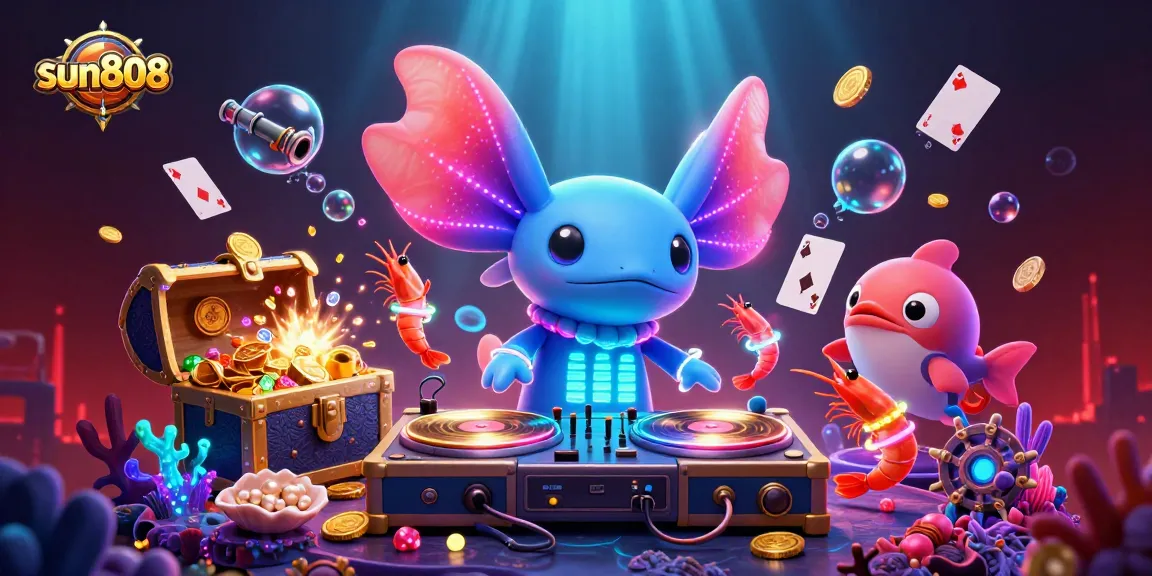Experience thrilling gameplay at sun808 with bright underwater casino vibes, join the axolotl DJ.
