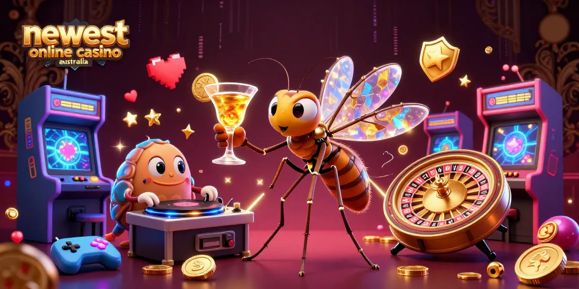 Experience the excitement of the newest online casino Australia with vibrant 3D characters and casino elements.
